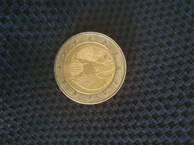 PIÈCE DE 2 Euros Rare Allemande Aigle Fédérale, De 2002 Lettre D, EUR