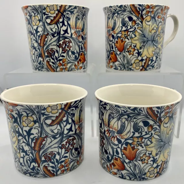 Nostalgic Stoke On Trent Fine China Princess Mug Set 4 - Blue Lily - Value+