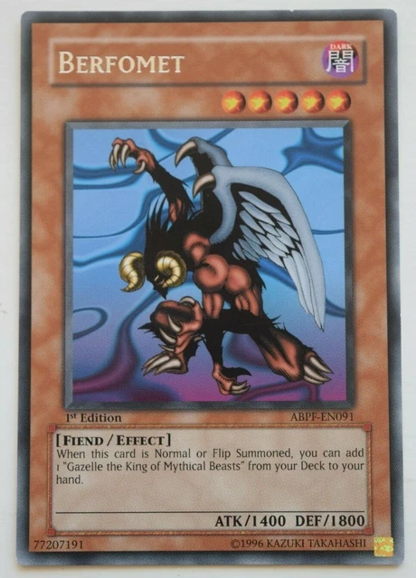 YuGiOh Berfomet ABPF-EN091 - 1st Edition Rare Yugioh TCG Card