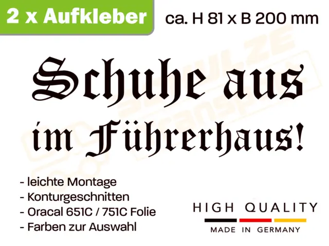 2x Schuhe aus im Führerhaus ! Aufkleber Auto Truck LKW Sticker Decal