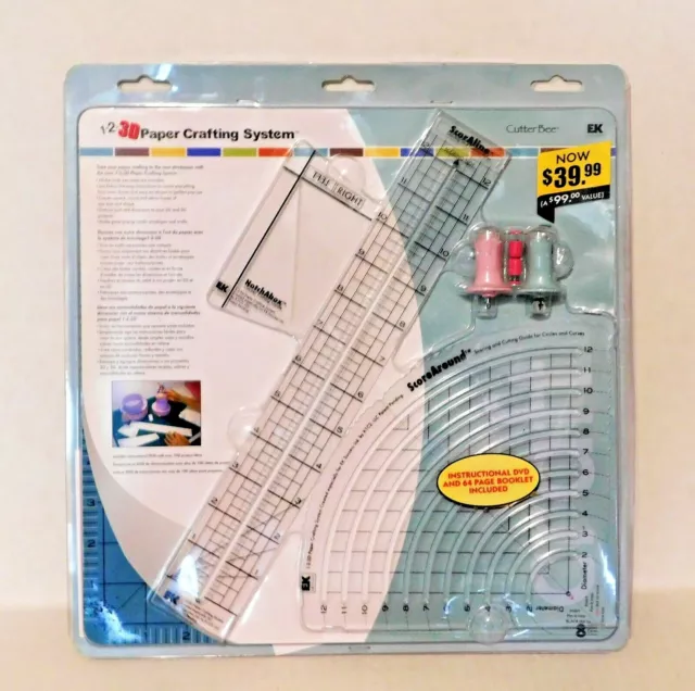 Sistema de elaboración de papel CutterBee 1-2-3D 8 piezas libro de recortes EK éxito, más de 100 ideas