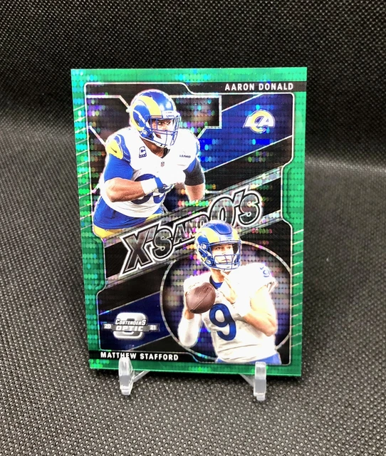 2021 Panini Contenders Optic Aaron Donald & Matthew Stafford /30 X’s AND O’s SSP