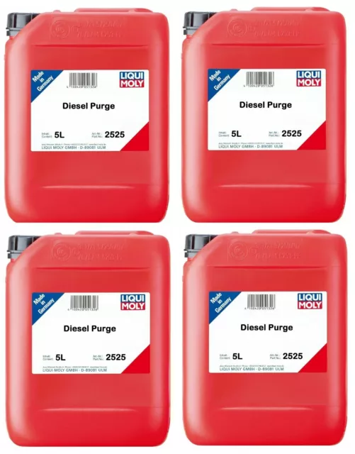 4 X Liqui Moly Diesel Purge 5lt Injecteur Essence Système Nettoyant 2525 5 Litre