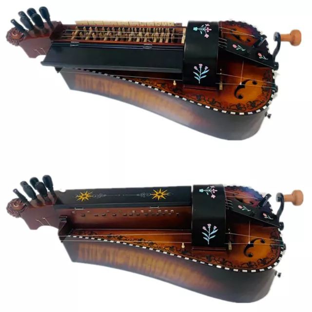 Hand Made 6 strings 24 keys Hurdy Gurdy,Maple wood,inlaid shell wowan face