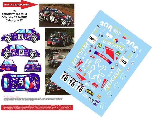 Décalcomanies Peugeot 306 Maxi Rally Corte Inglés 1998 - Pour Slot Cars Décalcomanies Peugeot 306 Maxi Rally Corte Inglés 1998 - Pour Slot Cars