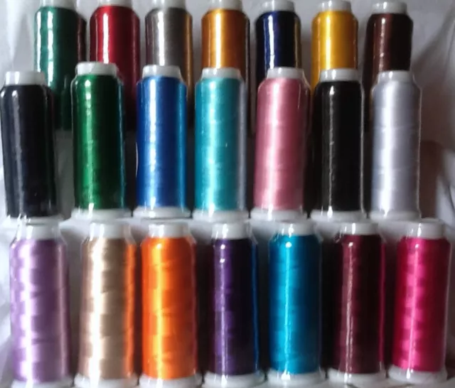 Embroidery Machine Viscose Rayon Silk Threads 2500 Meters Each UK Seller 2