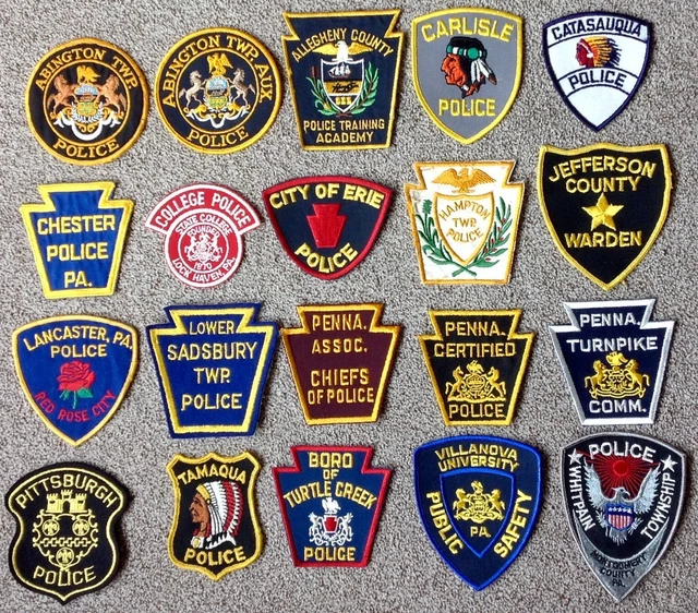 OBSOLETE AMERICAN US USA Pennsylvania Police patches x 20 (ENDING 13 ...