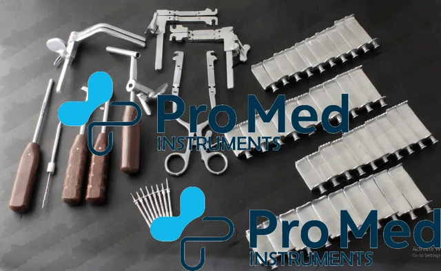 Écarteur Vertébral Cervical CASPER Avec Lames - Set De 56 Pièces - Marque Zabeel - Pour Usage Chirurgical/études