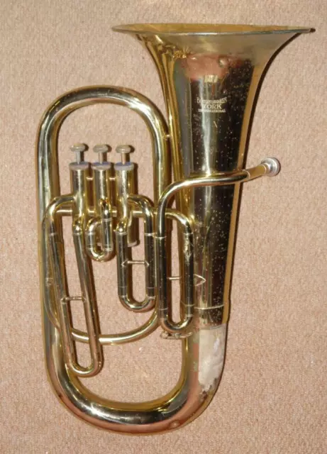 Edwardian 3-Valve Brass Euphonium Serial No. 748269 By Boosey & Hawkes York 1907