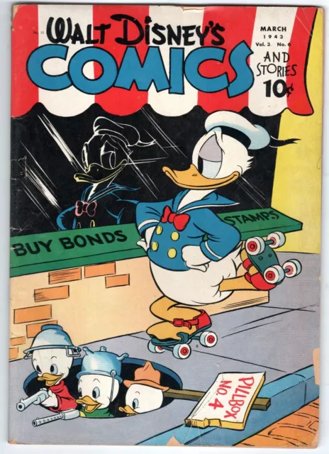 Dell Gold Key Walt Disney's Comics 30 March 1943 Vol 3 No 4 GD-