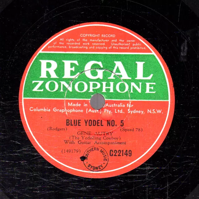 278g4. Gene Autry - Blue Yodel #5 & No One to Call Me Darling - Regal C.22149 278g4. Gene Autry - Blue Yodel #5 & No One to Call Me Darling - Regal C.22149