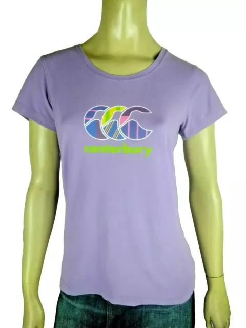 CANTERBURY Uglies ladies size 12 tshirt purple CCC print