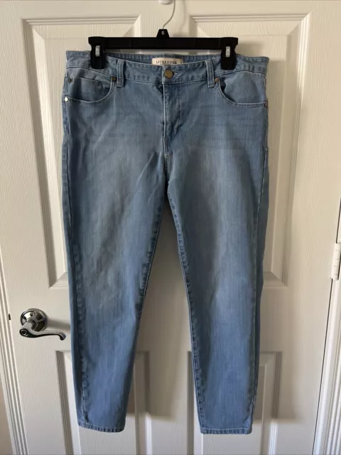 Womens Liverpool Jeans Company Light Wash Ankle Denim Jeans Size 12/31 Waist