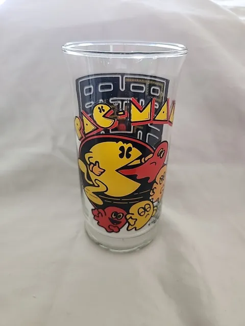 Vintage 1982 Pac-Man Drinking Glass Bally Midway Arcade Video Game Nice