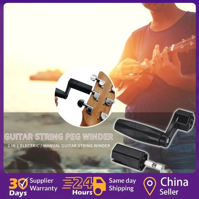 2 in 1 Guitar String Winder Bridge Peg Puller Electric Screwdriver Drill Bit ☘️