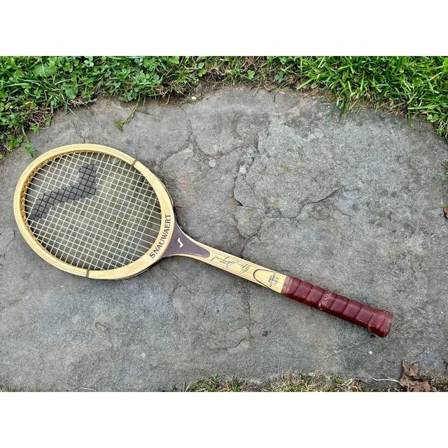 Raquette De Tennis En Bois Snauwaert Brian Gottfried Flex - Vintage, Neuve Avec Défauts Mineurs