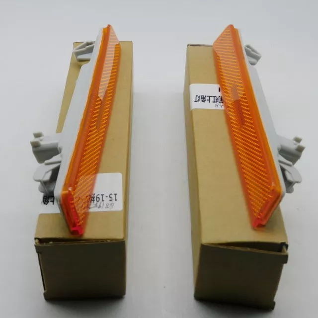 For Pair Front Bumper Side Marker Lamp Light for 2015-20 Dodge Challenger Lens
