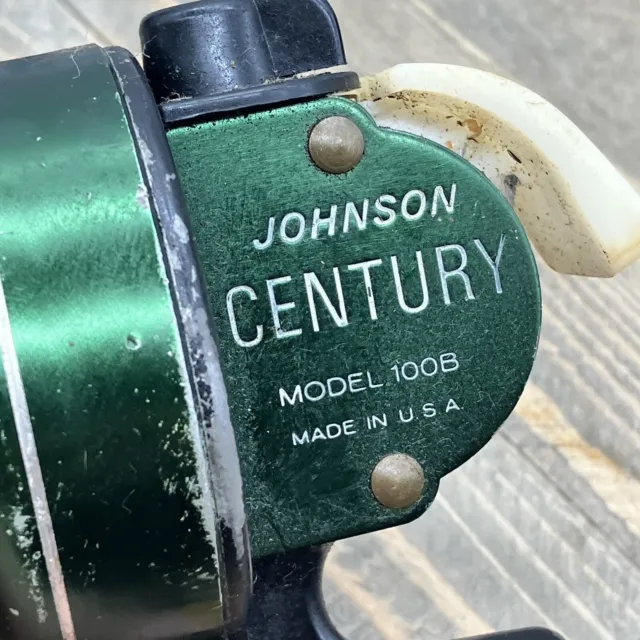 VINTAGE FISHING REEL Johnson Century Model 100 B USA Closed Face $29.95 -  PicClick