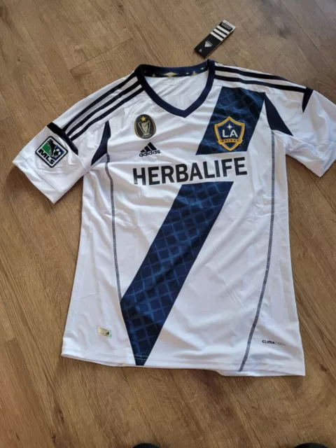 LA Galaxy 2012/2013 Home Football Shirt Adidas Medium    David Beckham 23   New