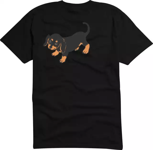 T-Shirt D853 Funshirt - Tribal Comic / Grafik Hund Welpe kleiner Dackel Teckel