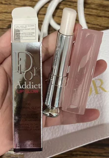 Christian Dior Dior Addict Lip Glow 000 UNIVERSAL CLEAR BNIB Full SZ Fast/Free