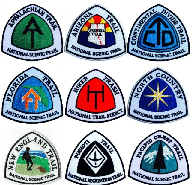 National Scenic Trail Patches (3.5 Inch) Iron-on Badge USA Trek Hike Backpack