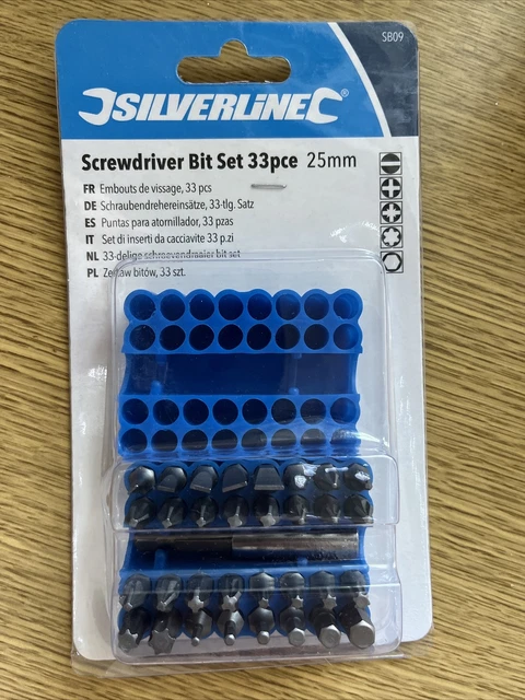 Silverline 25mm Security Bit Set 33pce 909353