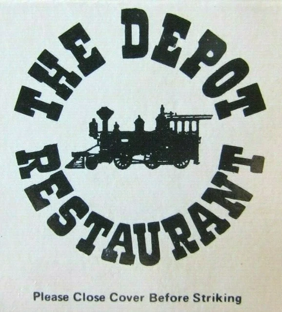 Train On Matchbook Matchcover: Depot Restaurant (Visalia, California) -E25