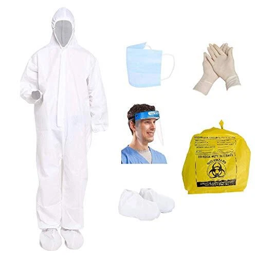 Disposable Isolation Coveralls - L