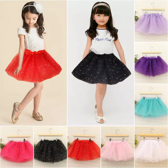 ENFANT FILLE JUPE Tutu Tulle Etoile Princess Jupon Robe Ballet Danse Skirt  Fête EUR 2,29 - PicClick FR