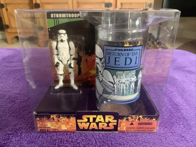 Star Wars ROTJ Return of the Jedi Stormtrooper & Glass/Cup Set 2005