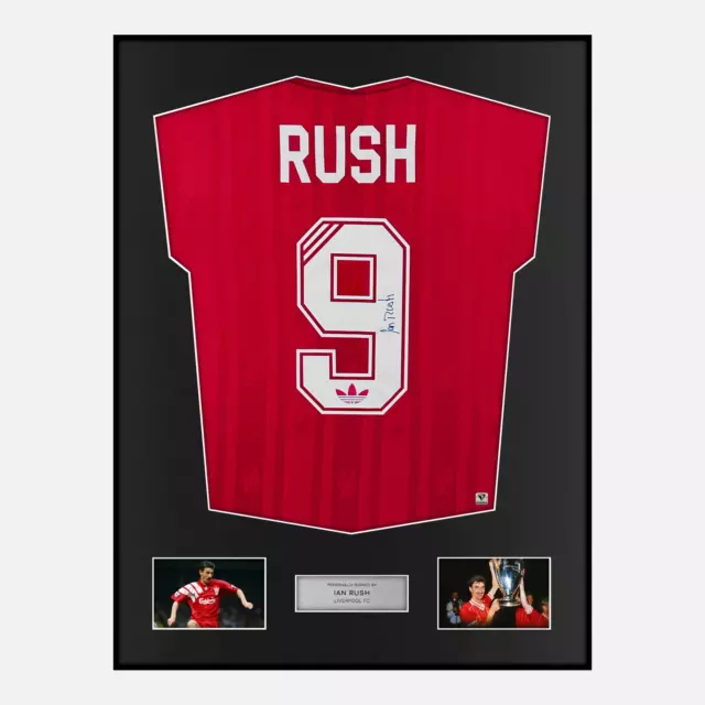 Framed Ian Rush Signed Liverpool Shirt Home 1986 [Modern]