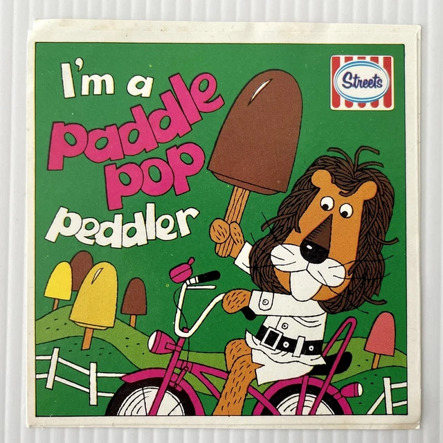 VINTAGE STREETS ICE Cream Paddle Pop Stickers x 3 Paddle Pop Lion