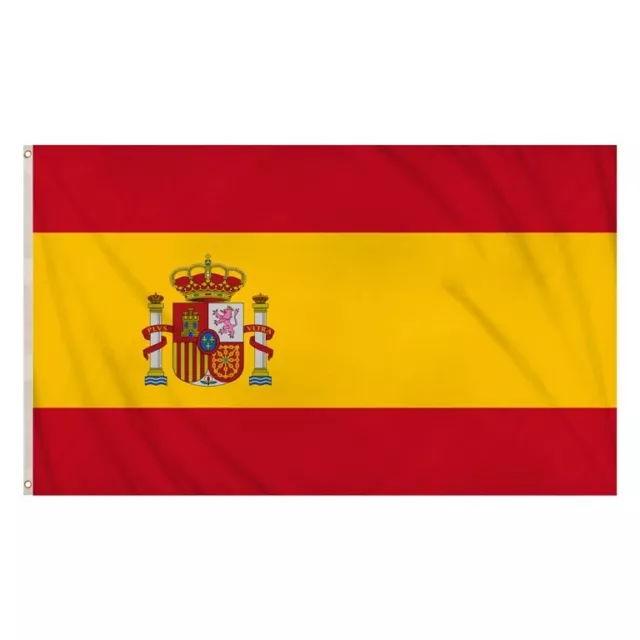 Spain Flag 5x3 FT Large Polyester Spanish Europe Football Sport Espana