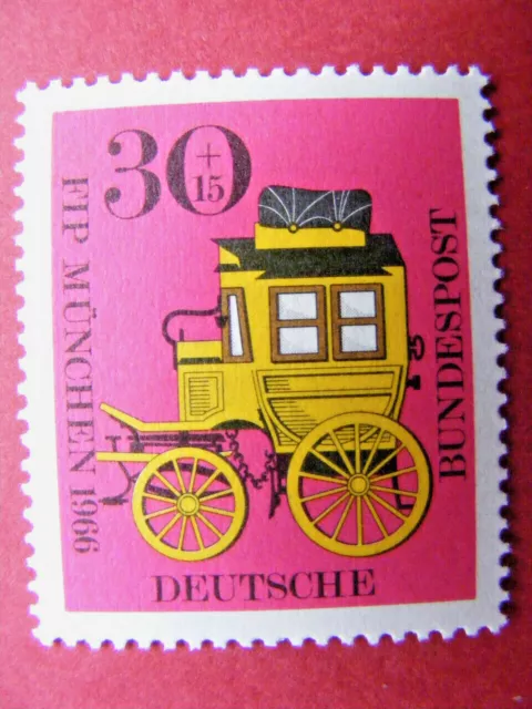 Briefmarke Motiv alt vintage Deutsche Bundespost Postkutsche München 1966 FIP