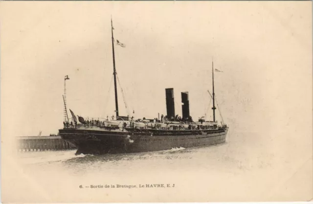 CPA AK Sortie de la Bretagne - Le Havre SHIPS (1203589)