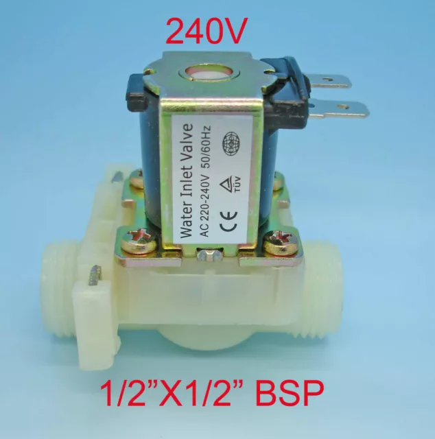 1/2"X1/2" BSP 240v 1/2(20.4mm) WATER INLET SOLENOID VALVE STRAIGHT THROUGH SV10