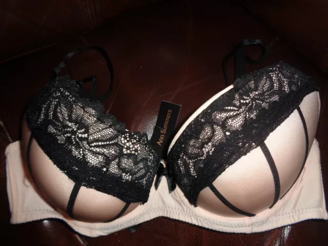 ANN SUMMERS WIRED Purple Black Plunge Bra Size 32B New With Tag Touch Boost  £21.00 - PicClick UK