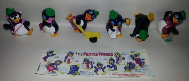 6 Figurines Kinder Ferrero Les Petits Pingos Pingouins +Bpz Port A Prix Coûtant