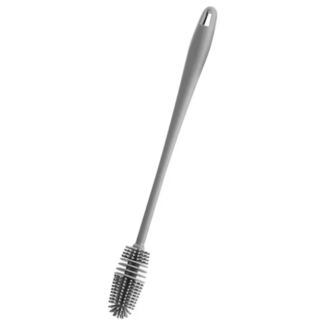 Milk Bottle Brush Rubber TPR Bristles Long Handle Cleaning Brush for Vacuum E1E9