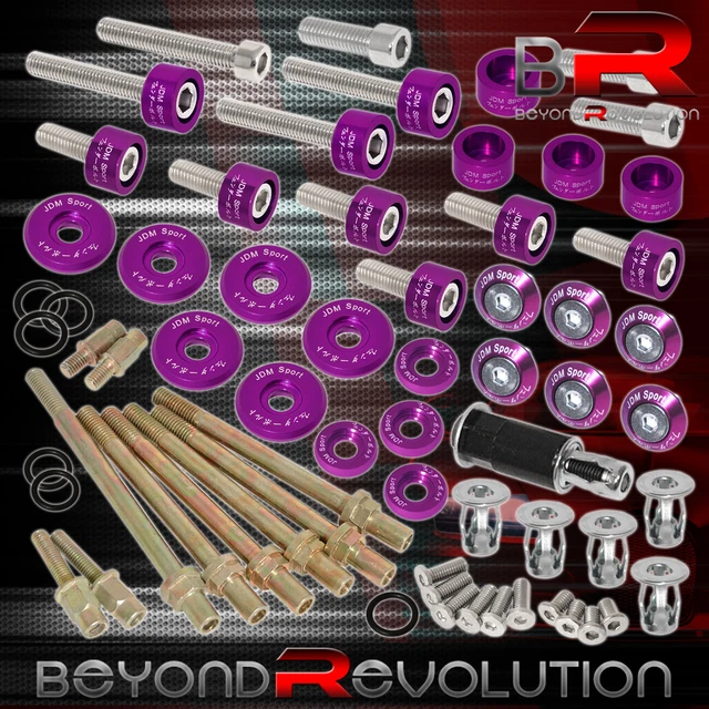 For Honda K-Series Manifold Header Cam Cap M6 Fender Valve Washers Kit Purple