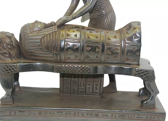 Rara statua antica egiziana di Anubi, dio della mummificazione. Miti egiziani aC 3