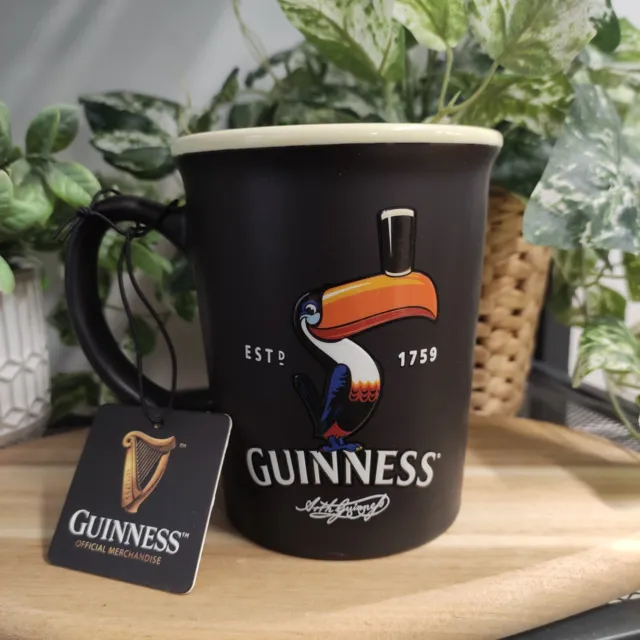 Large Guinness Mug - Black with Toucan