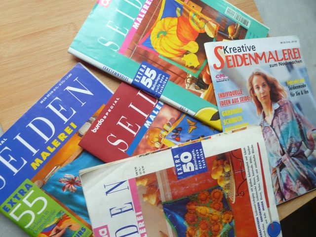 Seidenmalerei - fünf Zeitschriften aus den 1990er