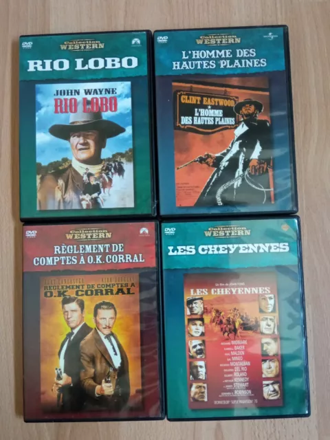 Collection WESTERN - lot de 4 Films DVD comme neufs