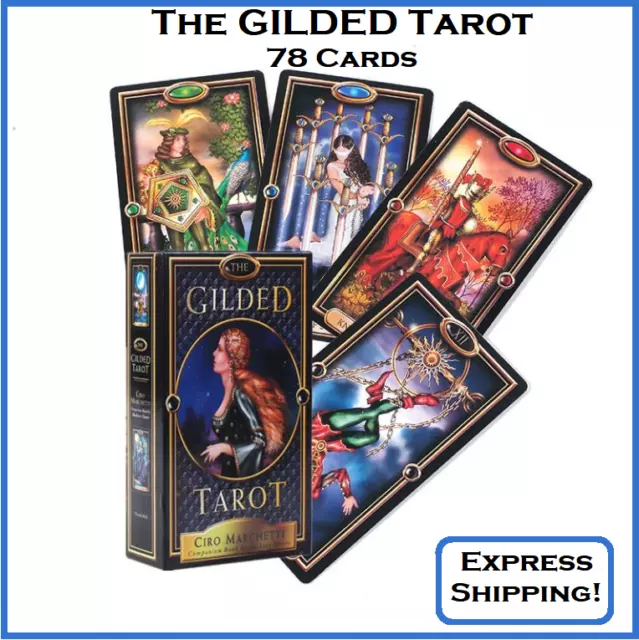 The Gilded Tarot Deck 78 Cards Oracle English Version Divination