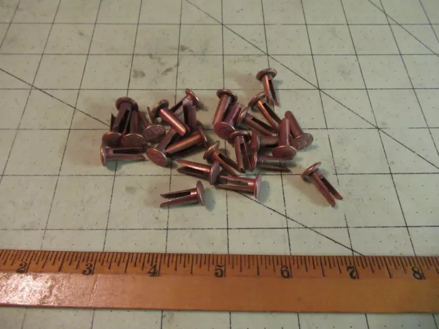 L-11 Jumbo Crescent Rivet Split Coppered Bifurcated Vintage Belts Antique 25 Pcs