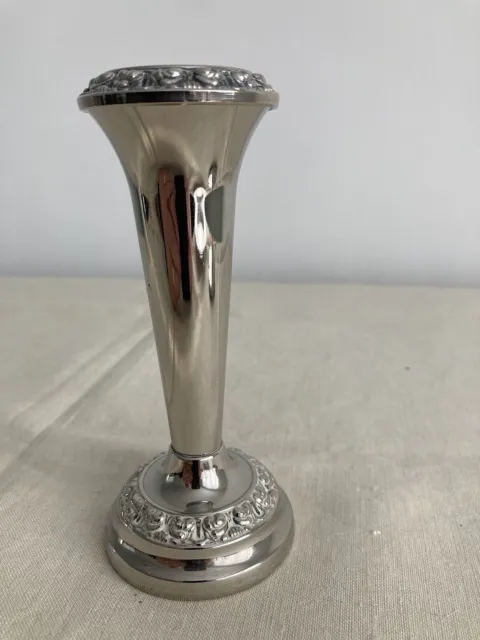 Vintage Ianthe Silver Plated Posy Bud Holder Vase