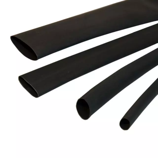 Heat Shrink Tube Various Sizes & Lengths Black Sleeving Car Wire Wrap Heatshrink