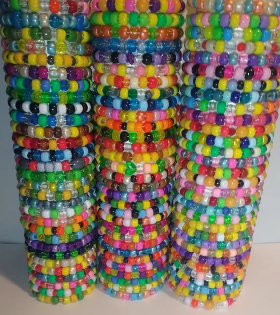 25 Mystery Kandi Singles - Bulk Bead Bracelets Scoops Random RAVE PLUR  FESTIVAL